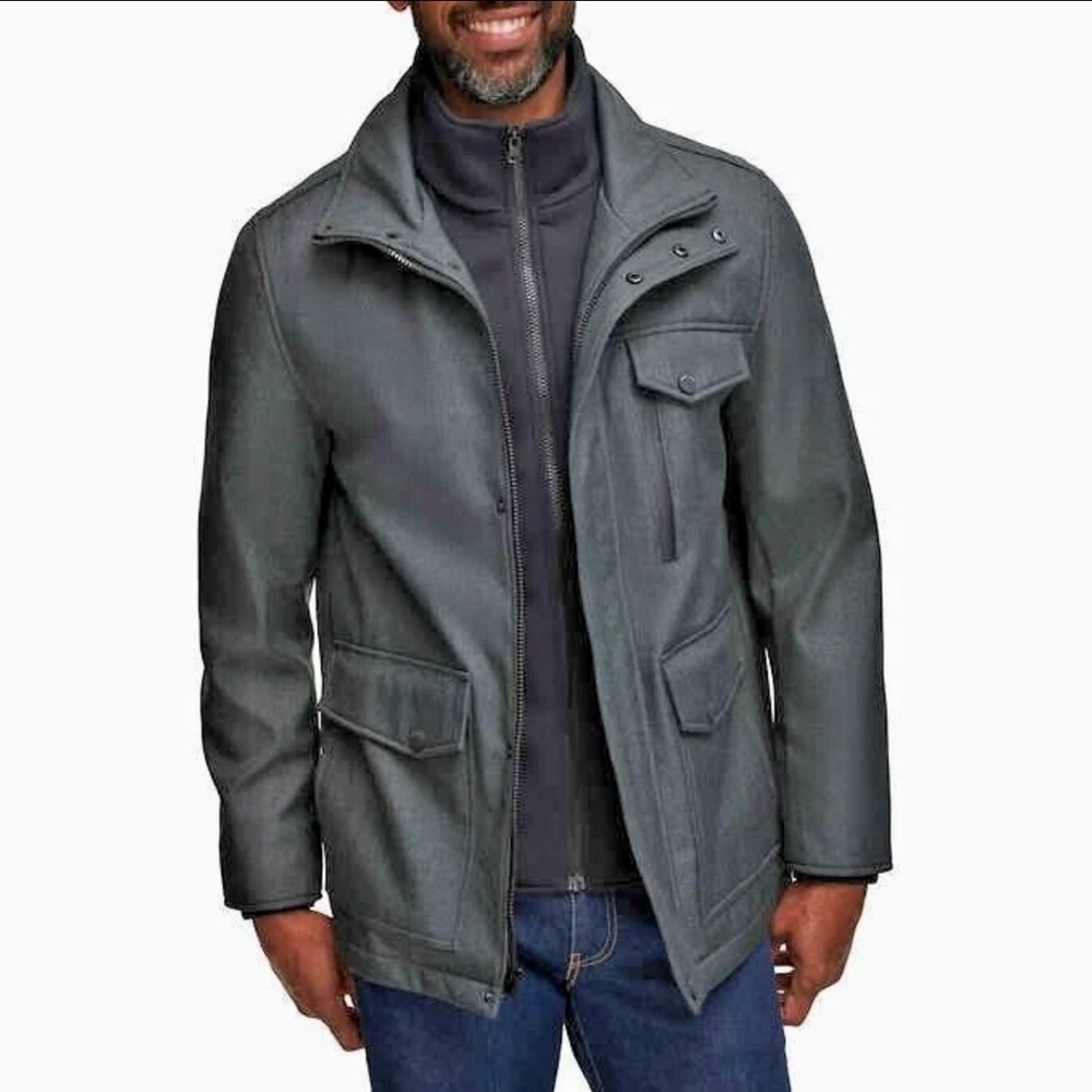 Andrew Marc Men's Gray Field Jacket - Picture 2 of 5